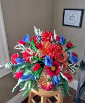Monument Saddle (silk flowers) 