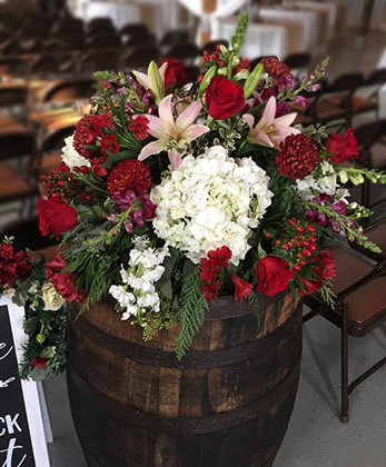 Moody Maroons Centerpiece in Forked River, NJ | SUNFLOWERS FLORIST