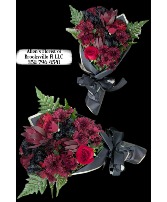 Moody Romance Floral Wrap  Fresh cut flowers wrapped 