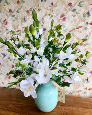 Morning Glory silk vase