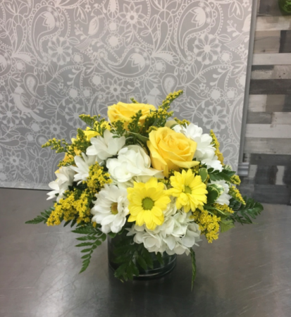 Morning Sunshine in a Vase  Mixed Bouquet 