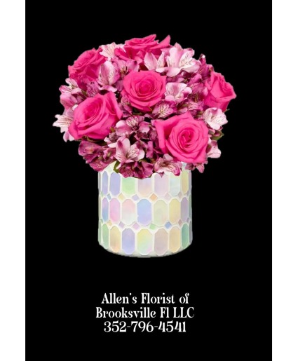 Mosaic Beauty  Fresh Cut Flowers in a Keepsake Container