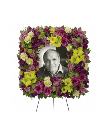 Mosaic of Memories Square Easel Wreath  in Frederick, MD | Maryland Florals