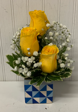 Mosaic Yellow Roses