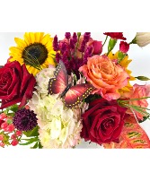 Mossy Autumn Basket Fresh flowers