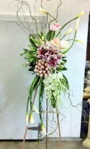 MOST MODERN SYMPATHY Standing Spray in Texas City, TX | FROM THE HEART FLORIST