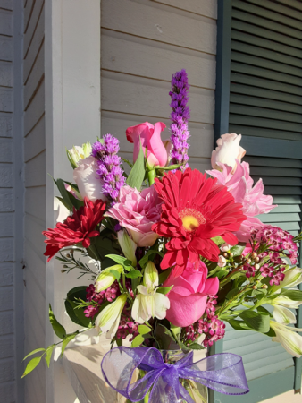 mostly purple vase