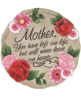 Mother Floral Memorial Stepping Stone Stone