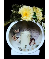 Mother round lantern with candle