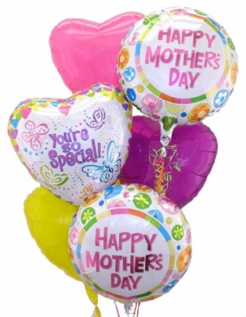mothers day flowers and balloons