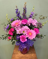 Motherly Love Pink Vase Arrangement