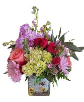 Mother's Day Arrangement in Spring Cube 