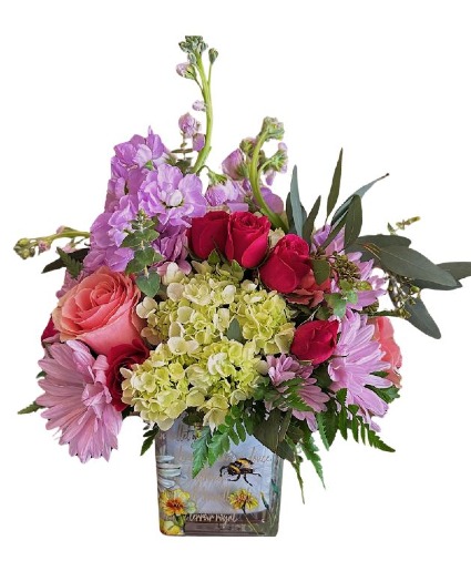 Mother's Day Arrangement in Spring Cube