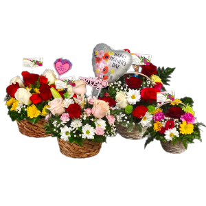 Mother's Day Basket Mix Flower Arrangement 