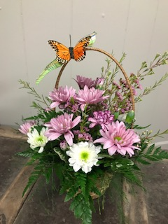 Mother's Day Basket of Love Fresh flower basket arrangement