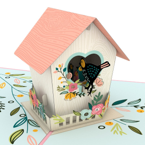 Mother's Day Birdhouse 3D card 