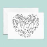 Mother's Day Card - Color Your Own 