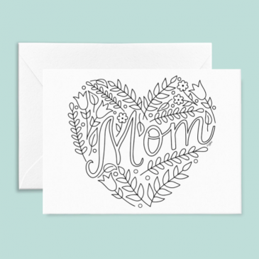 Mother's Day Card - Color Your Own