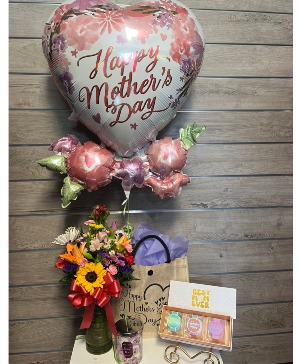 Mother's Day Cut Flower Bundle with bath bombs 