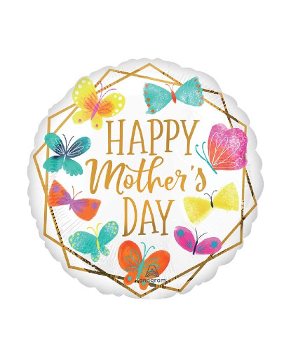 Mother's Day Gold Trim Air-fill Balloon Add-on