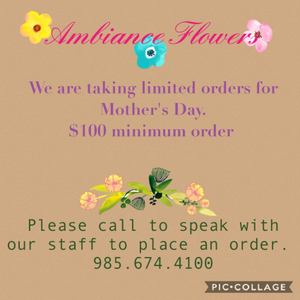 Mother's Day Notice