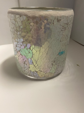 Mothers day or any time Cylinder vase  Beautiful Iridescent colored  cylinder vase