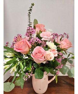 Mother's Day Pink Antique Pitcher 