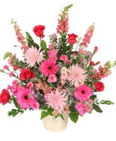 Mothers Day Pink Passion Arrangement  