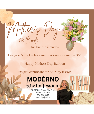 Mother's Day Spa Day Special Designers Choice Flowers & Gift Card in Selbyville, DE | Sweet Stems Mother's Day Spa Day Special Designers Choice Flowers & Gift Card in Selbyville, DE | Sweet Stems