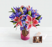 Mother's Day Spectacular with Pink Geo Vase LIMITED AVAILABILITY