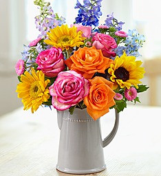 Mothers Day Spring Watering Can Beautiful Spring Bouquet in Keepsake