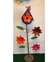Mothers Day Standing Bird House Metal Bird House