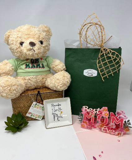 Mother's Day teddy Bear Gift Set Plush bear with pop-up card and jewelry tray