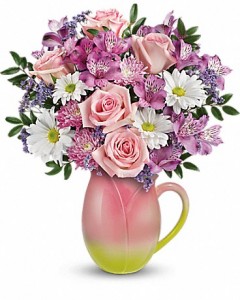 Teleflora's Spring Tulip Pitcher Mother's Day