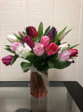 Mothers Day Tulips Pink Mason Jar