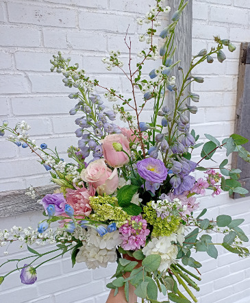 Mother's Day Wrapped Bouquet Designer's Choice in Glastonbury, CT | THE FLOWER DISTRICT