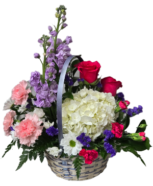 Mother's Garden Basket Floral Arrangement in Basket