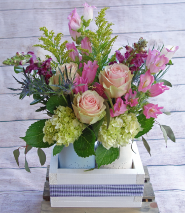 Mother's Garden Mason Jar Planter Box