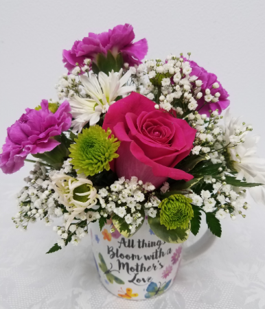 Mother's Love Bouquet Fresh Arrangement in Mug