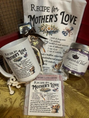 Mother's Love Gift Set TEA TOWEL, CERAMIC MUG & COASTER, SPECIAL MOTHER'S DAY TEA & TRUFFLES