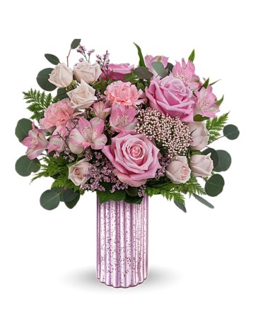 Mothers Love Pink Mercury keepsake vase in Fairfield, OH | NOVACK-SCHAFER FLORIST