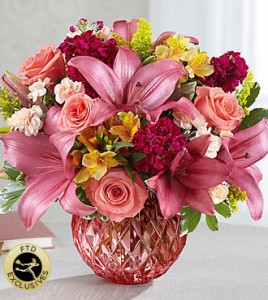 pink bubble of flowers