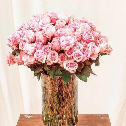 Mounded Rose vase