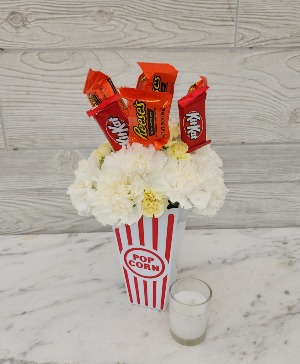 Movie Night In Chocolate Floral Arrangement
