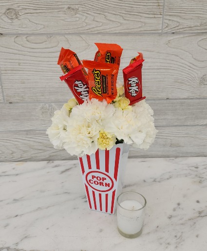 Movie Night In Chocolate Floral Arrangement