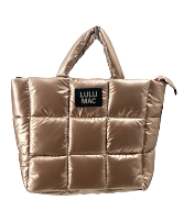 MP-8273 Large Puffer Metallic Handbag-Champagne 
