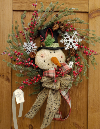 Mr. Frosty's Wreath  Silk Wreath