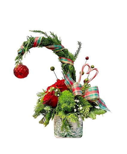 Mr. Grinch Tree  Flower Arrangement 