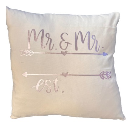 Mr. & Mrs.  20x20 Pillow -Can be Personalized