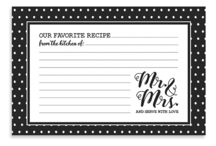 Mr. & Mrs. Recipe Cards